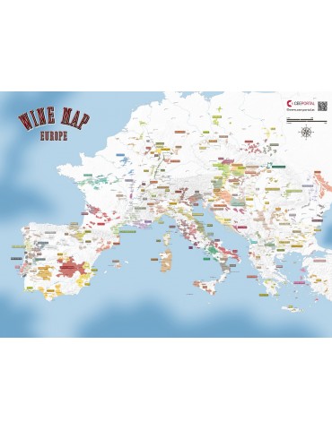 WINE MAP EUROPE - Rolled